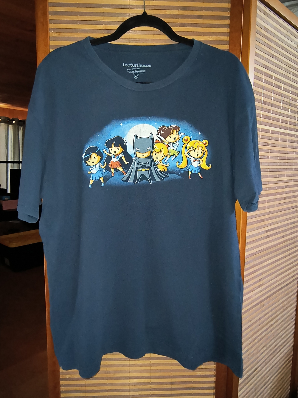 Teeturtle Navy Blue Sailor Scouts Batman Dream Team Graphic Short Sleeve Tee